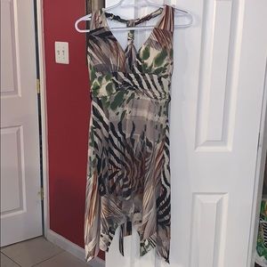 Christina Love Handkerchief Hem Dress, Size S